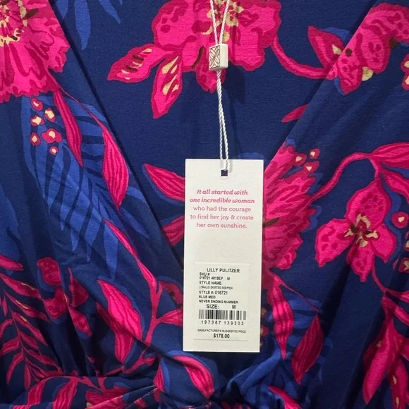 Brand new NWT Lilly Pulitzer, Lorelei skirted Romper in blue Med-size medium - Picture 6 of 6